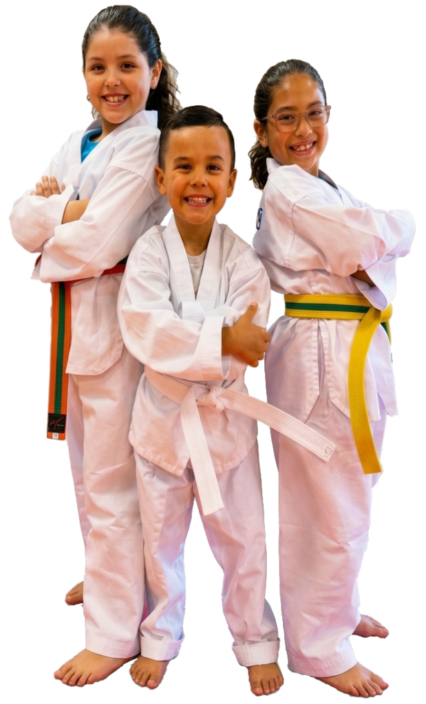 Kids in Ronny's Taekwondo uniforms